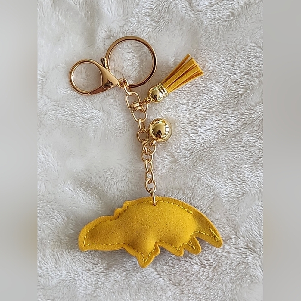 Baltimore Ravens Gold and Purple Keychain Bag Charm - Picture 3 of 3